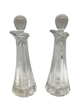 Hamilton Bohemian Crystal Vintage Cruet Set Perfume Bottles